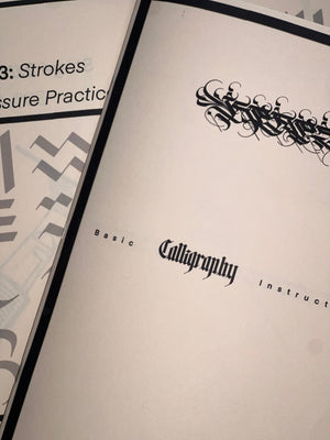 (Physical)Basic Calligraphy Instructive A4size 3 pack