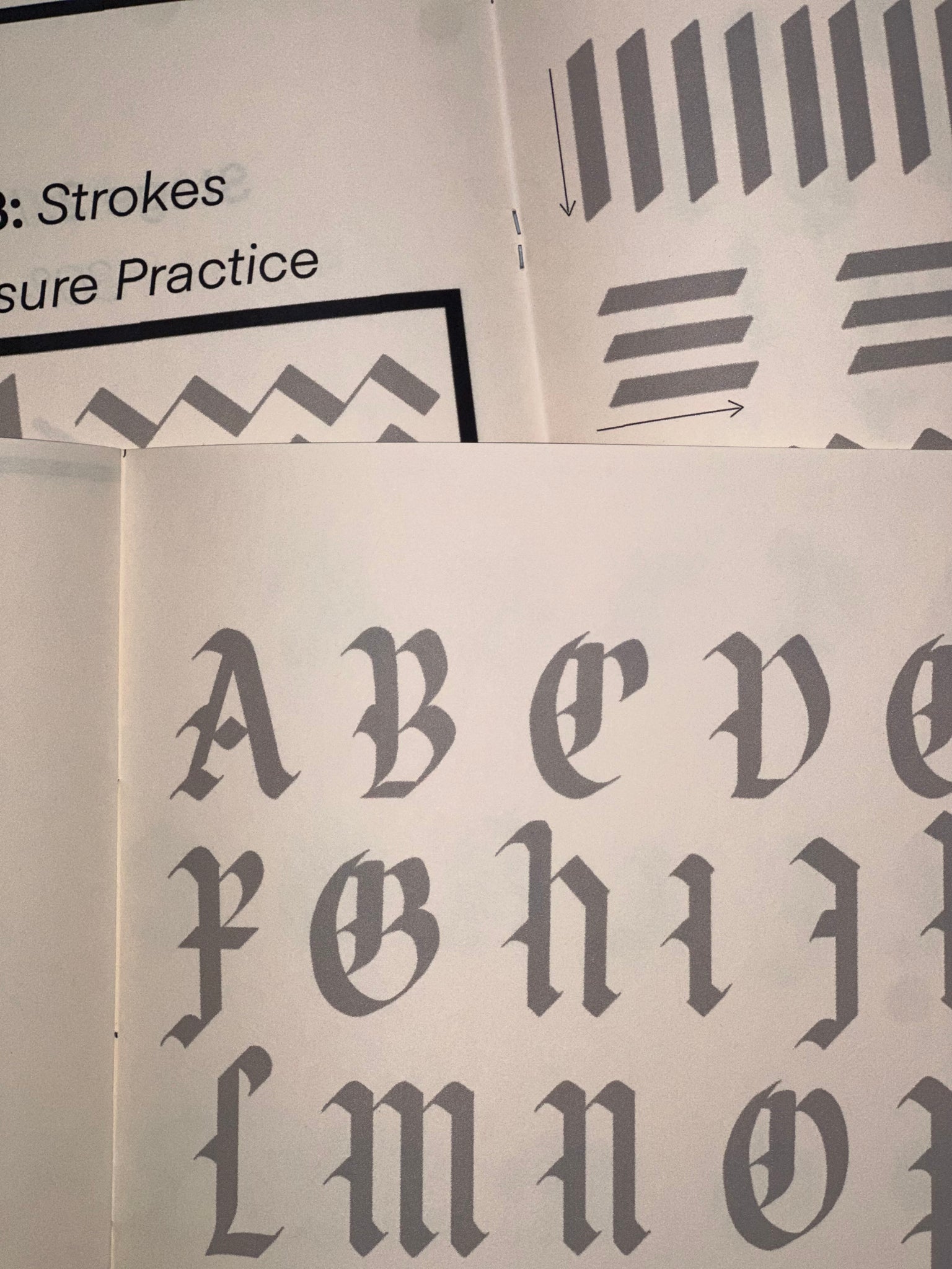 (Physical)Basic Calligraphy Instructive A4size 3 pack